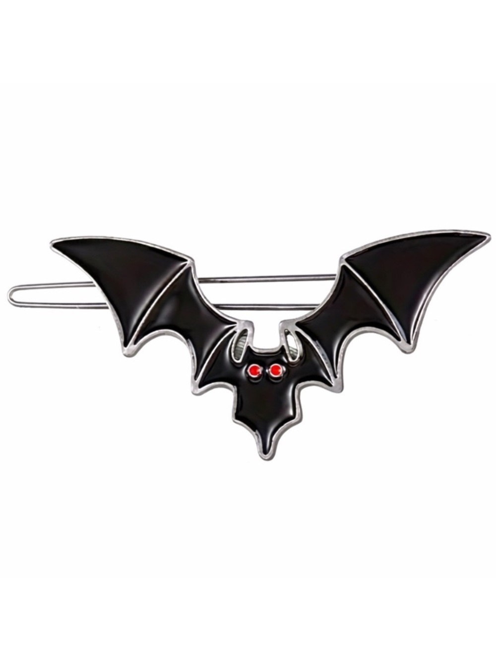 Gothic Black Bat Hair Clip | Red Eyes | Halloween Goth Punk Grunge Y2K Style